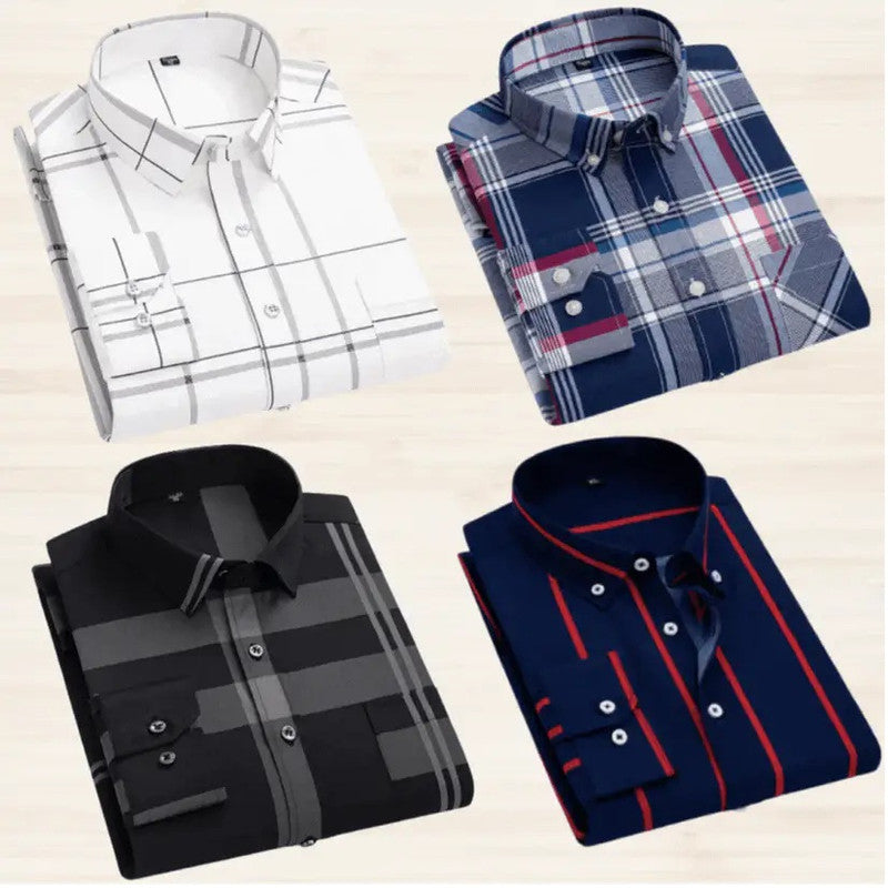 Pack of 4 Check Shirts