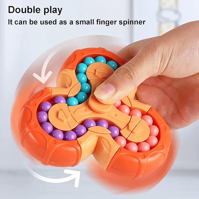 Magic Bean Brain Teaser Finger Spinner Toy Hand Spinner Stress Anxiety Relief