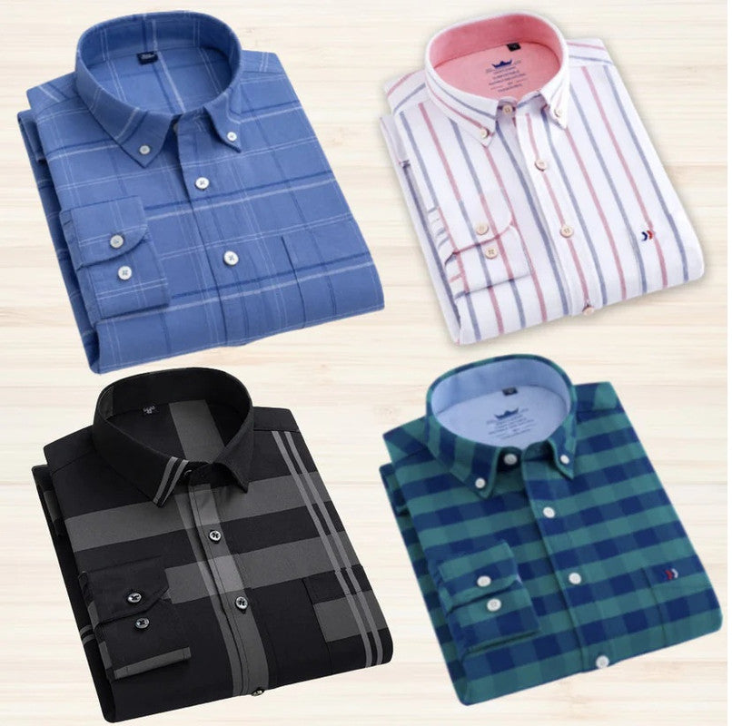 Pack of 4 Check Shirts for Men - Combo Offer