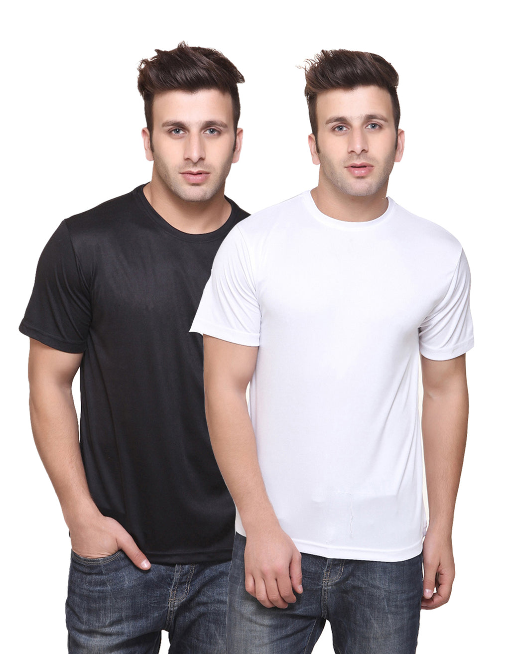 Ketex Round Neck Men's Polyester Blend Dri Fit T-Shirts (Pack of 2)