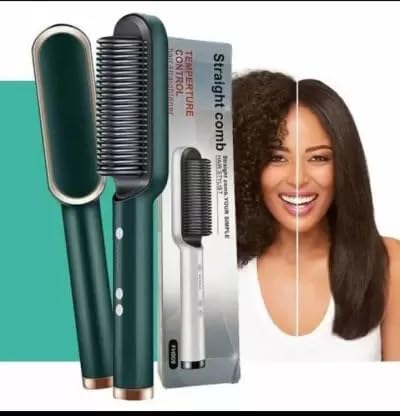 Electric Hair Straightener Brush with 5 Temperatures