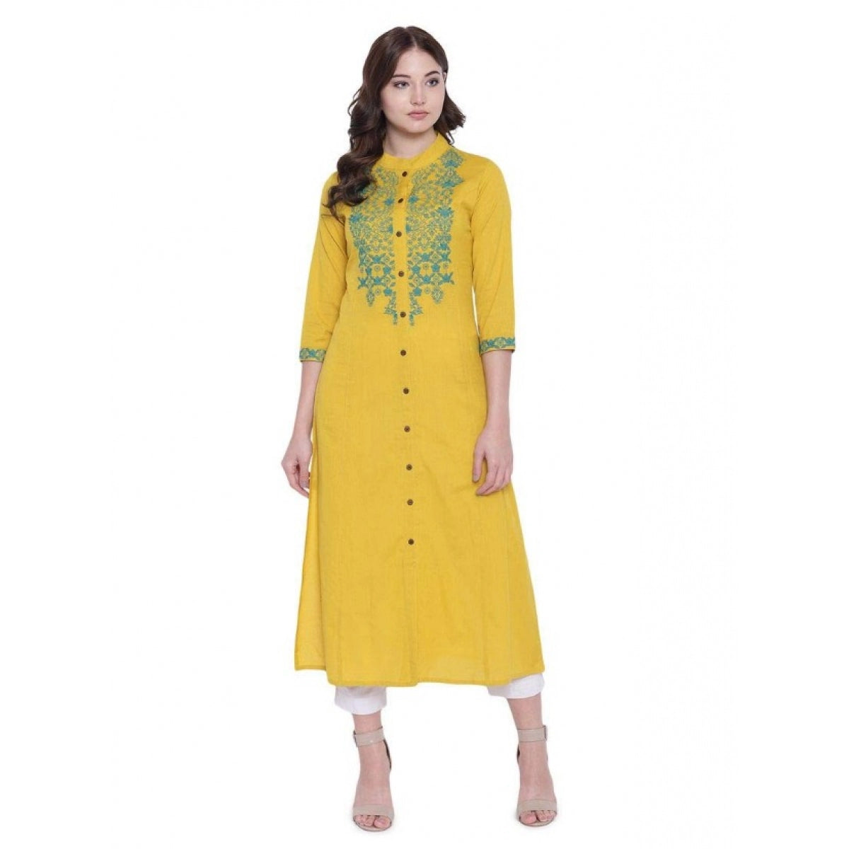 Women's Khadi Embroidered Kurti