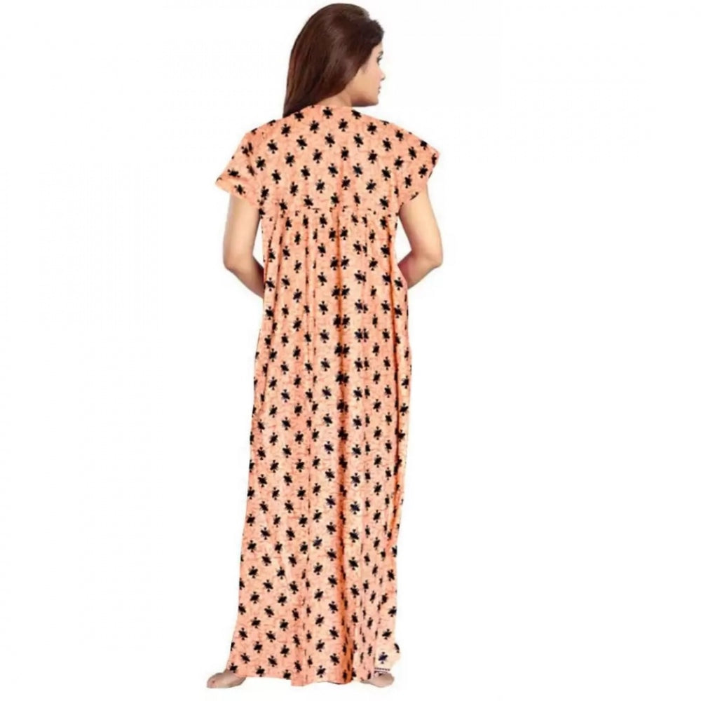 Women's Cotton Printed Maxi Nighty
