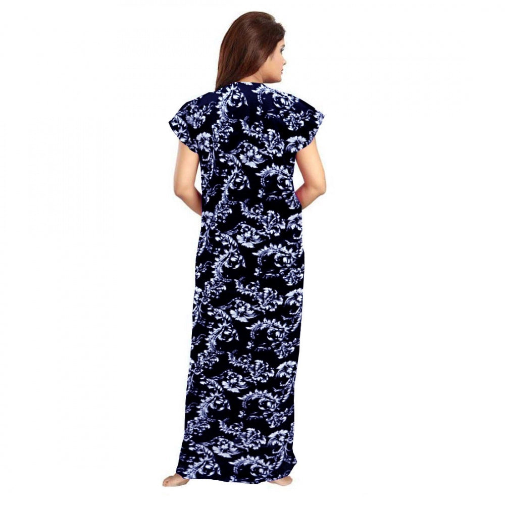 Women's Cotton Printed Maxi Nighty