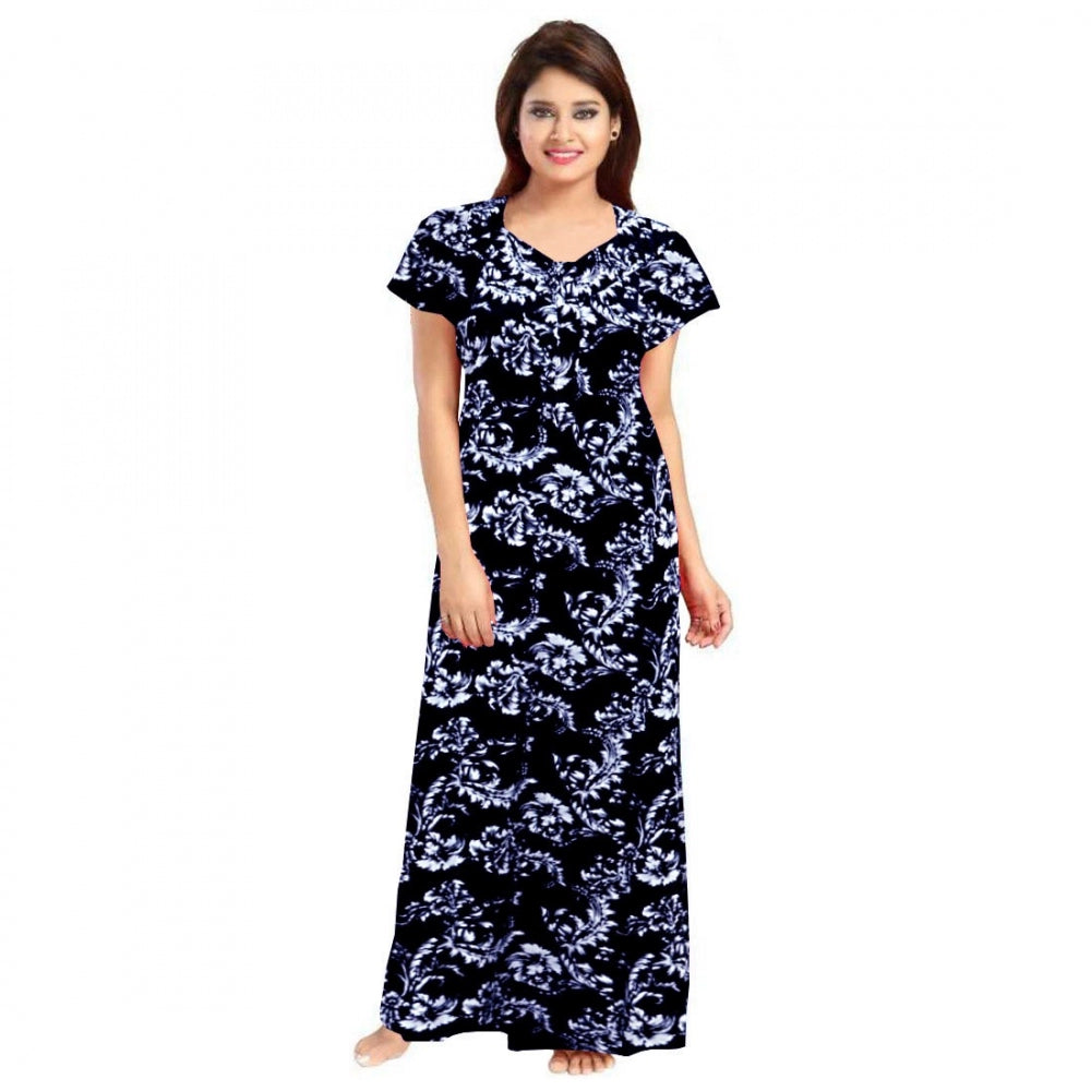 Women's Cotton Printed Maxi Nighty