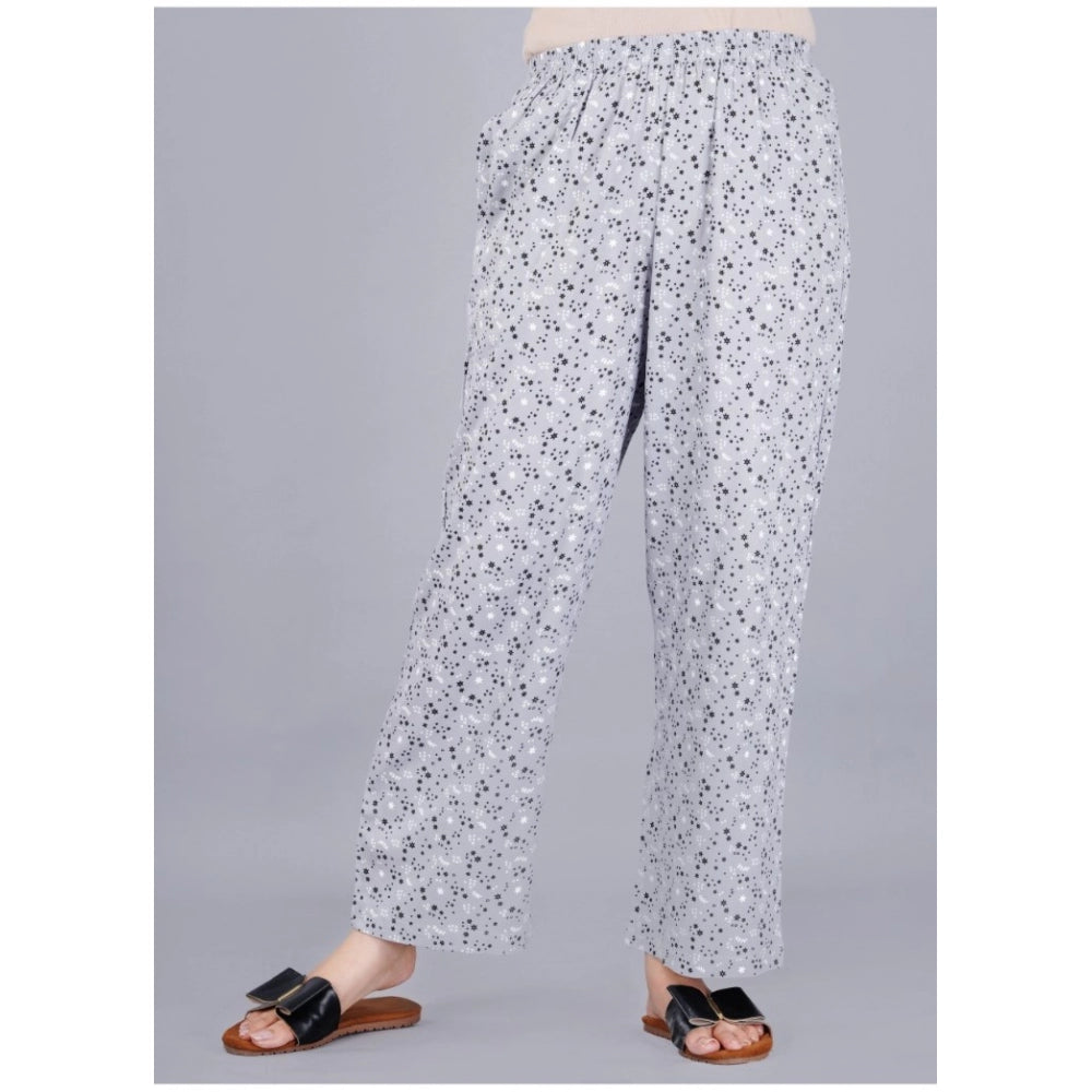 Women's Casual Half Sleeve Printed Viscose Rayon Shirt With Pyjama Pant Night Suit Set