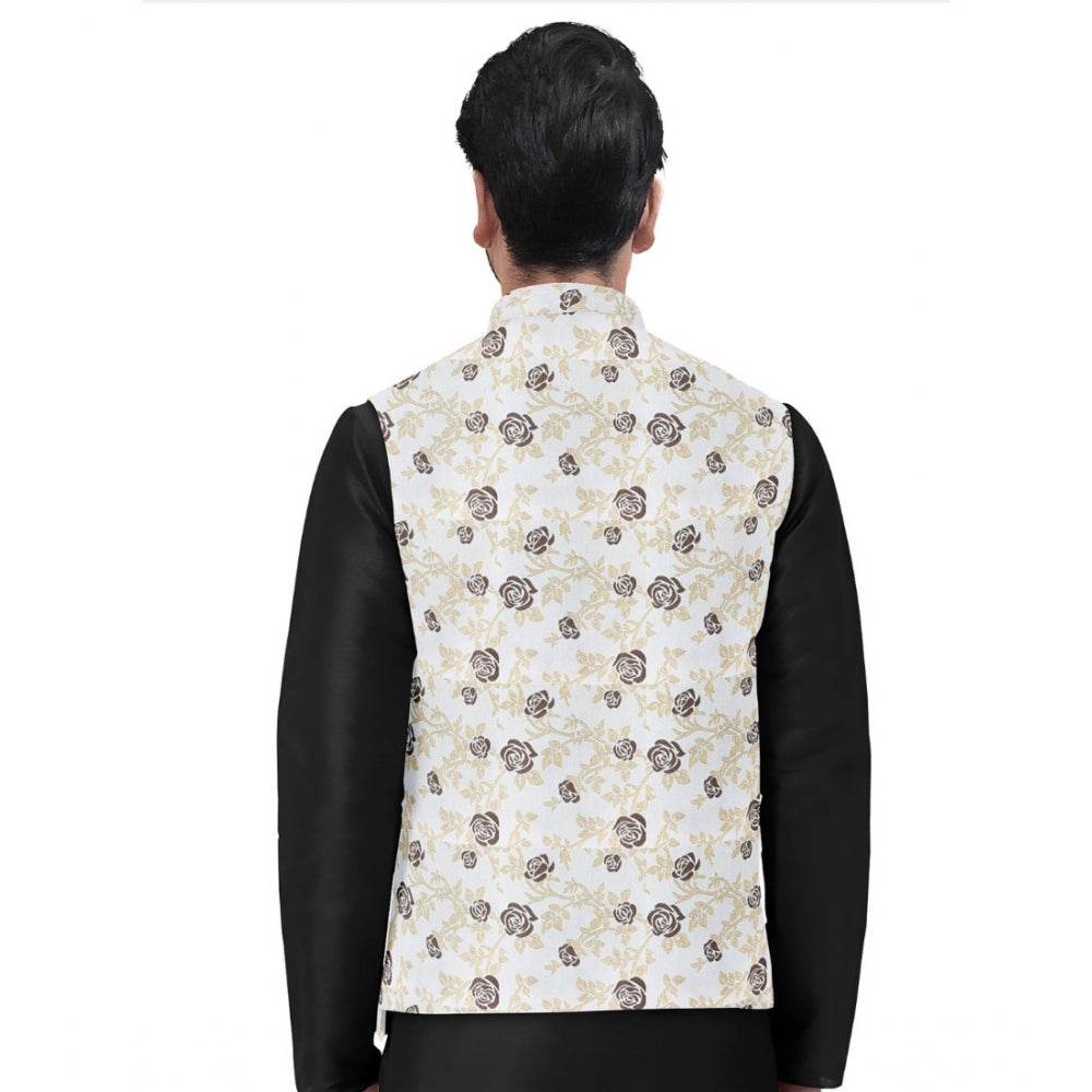 Men's Jacquard Printed Waistcoat