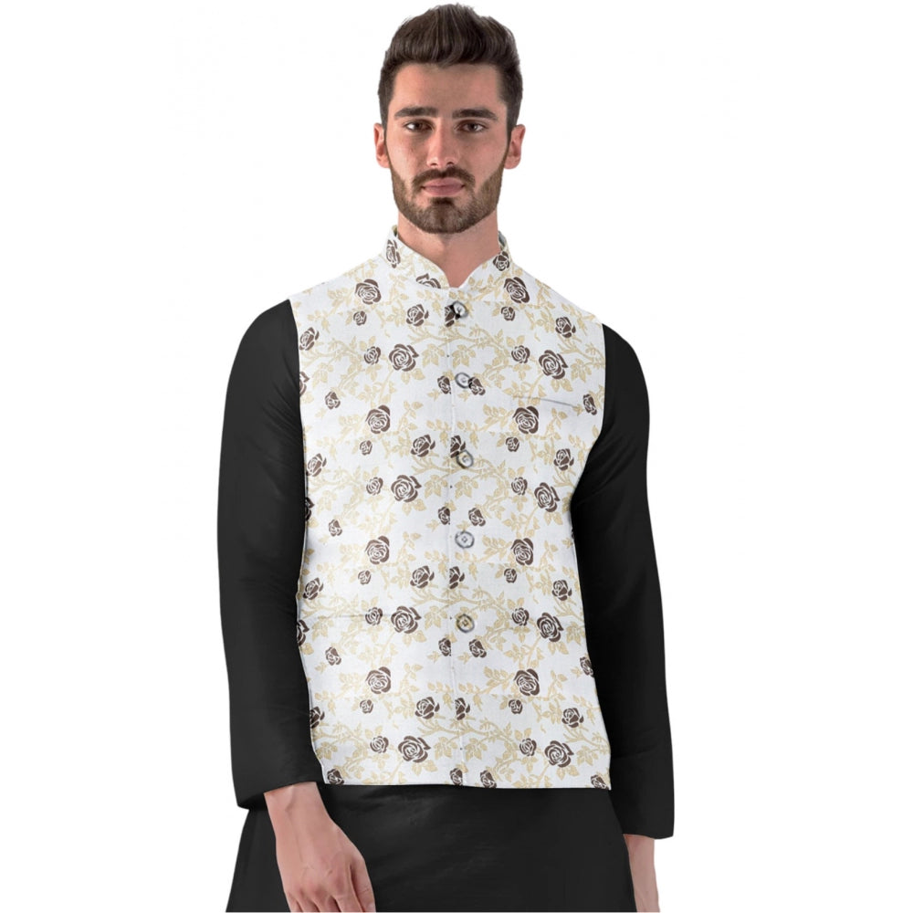 Men's Jacquard Printed Waistcoat