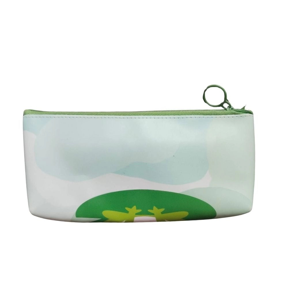 Pack Of_2 Frog Cartoon Printed Pencil Pouch Canvas Stationery