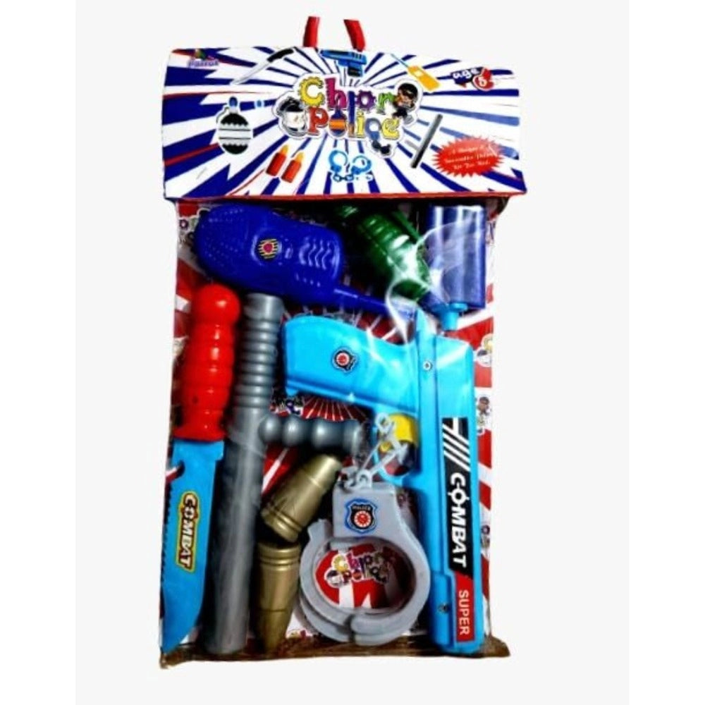 8_Pcs Set Chor Police Plastic Toys
