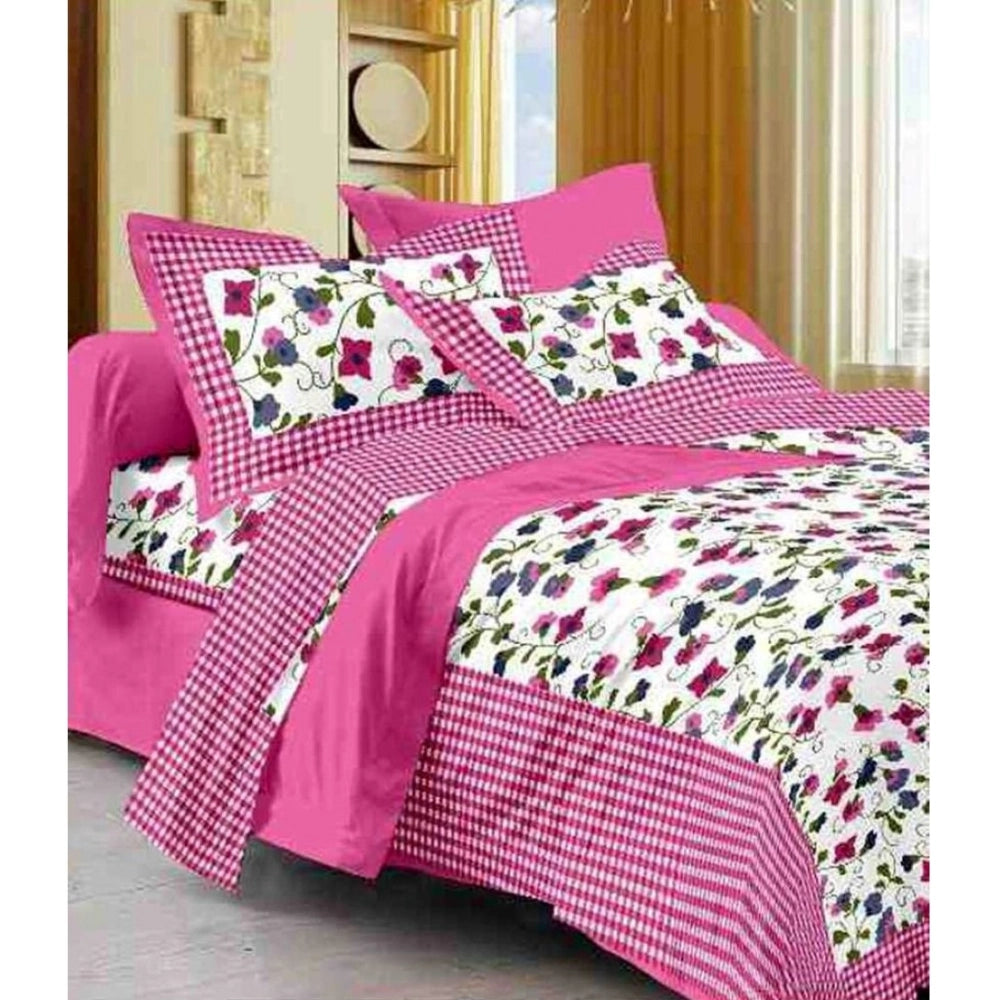 Cotton Printed Queen Size Bedsheet With 2 Pillow Covers