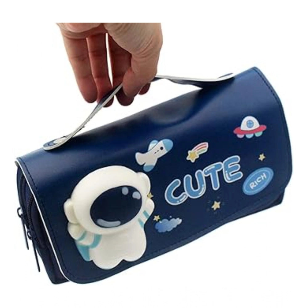 Polyester 3D Pencil Pouch Stationary Storage Box for Kids