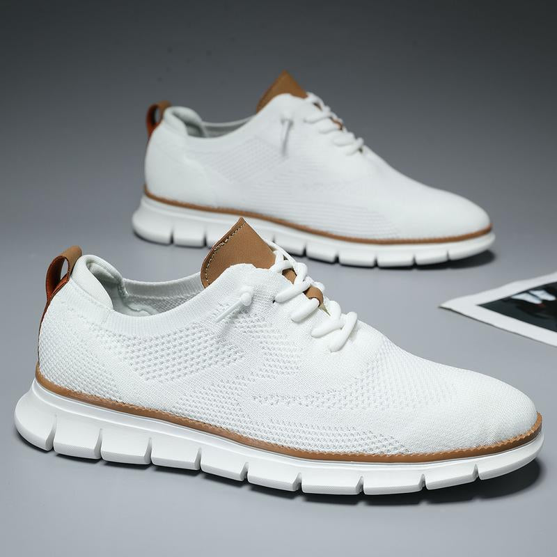 Men'S Mesh Sneakers Oxfords Business Casual Walking Shoes Tennis Comfortable，Sporty Lightweight Breathable Running Shoes for Exercise & Daily Wear Closed Trainer Boy Training Runner Athletic Footwear Block Shoes Outdoorfun