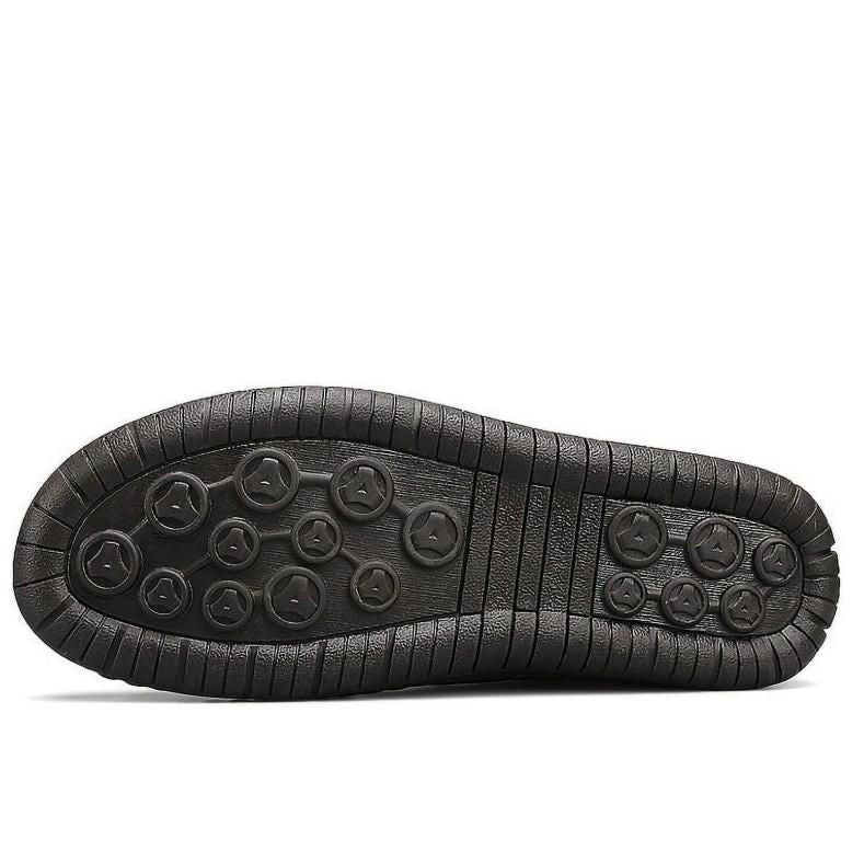 Men's Stitching Breathable Anti-skid Slip On Shoes Black