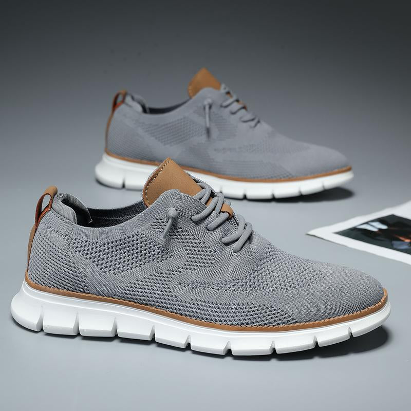 Men'S Mesh Sneakers Oxfords Business Casual Walking Shoes Tennis Comfortable，Sporty Lightweight Breathable Running Shoes for Exercise & Daily Wear Closed Trainer Boy Training Runner Athletic Footwear Block Shoes Outdoorfun