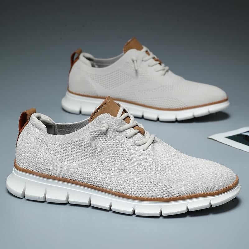Men'S Mesh Sneakers Oxfords Business Casual Walking Shoes Tennis Comfortable，Sporty Lightweight Breathable Running Shoes for Exercise & Daily Wear Closed Trainer Boy Training Runner Athletic Footwear Block Shoes Outdoorfun