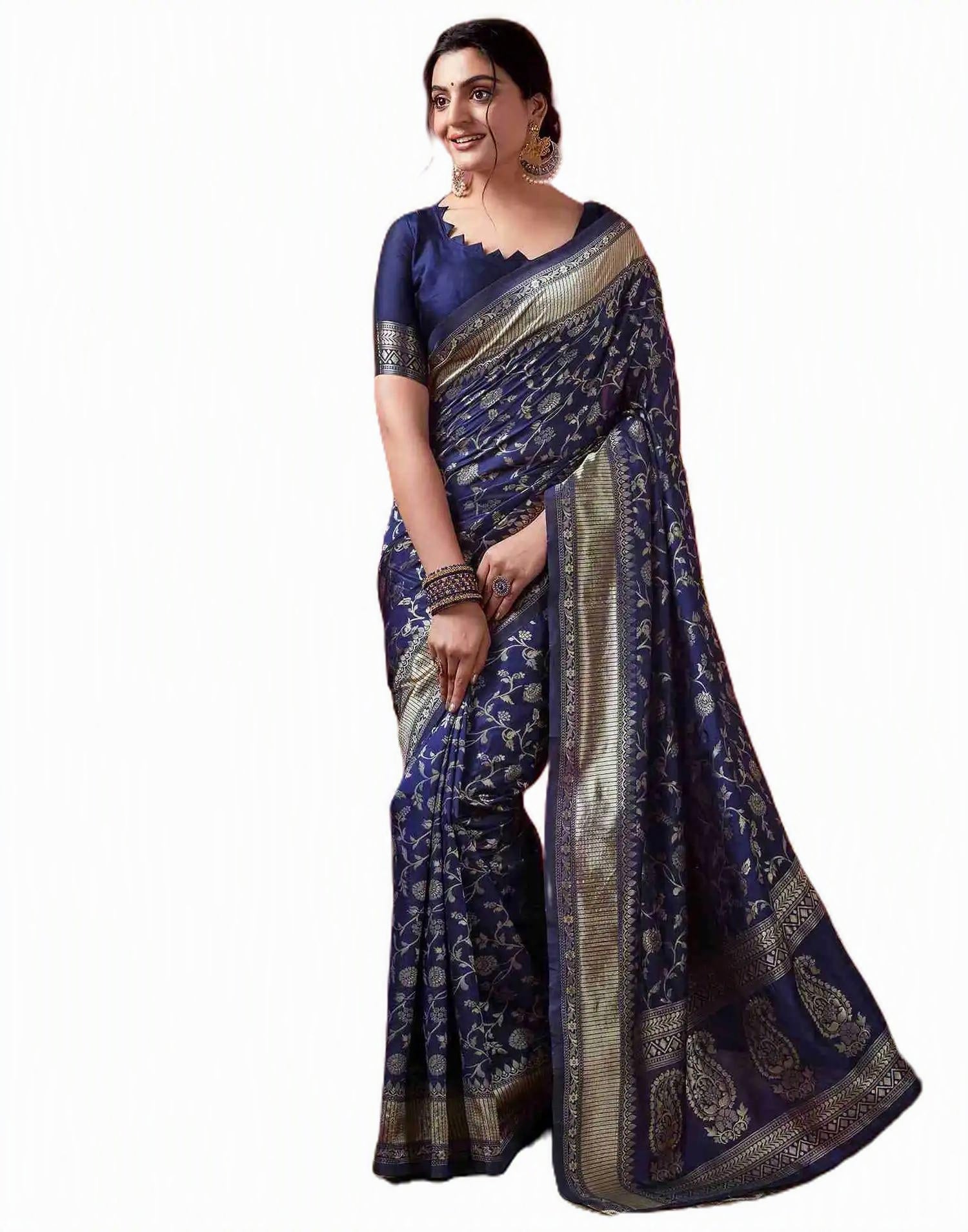 Beautiful Pari 182 Silk Saree | Blue