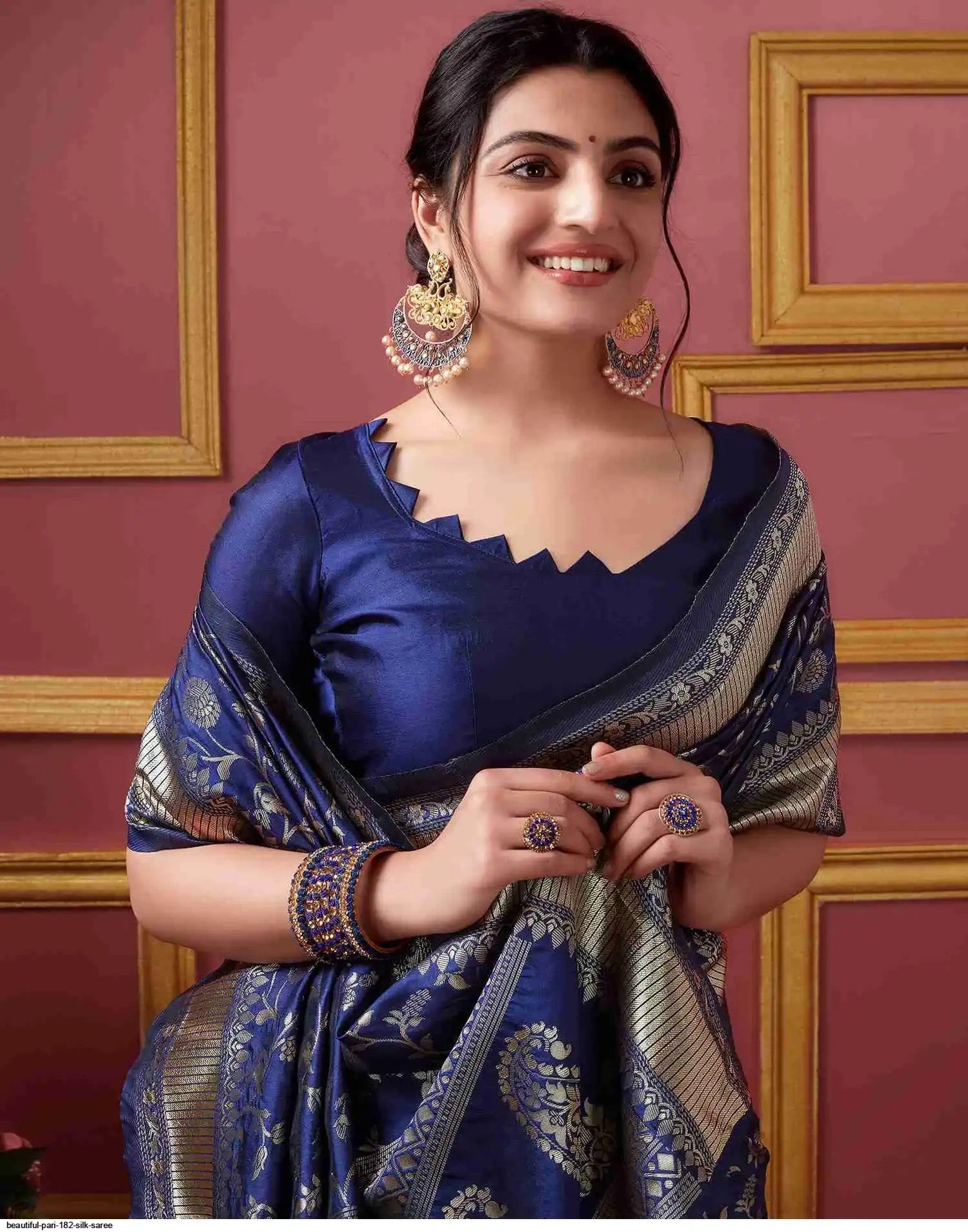 Beautiful Pari 182 Silk Saree | Blue