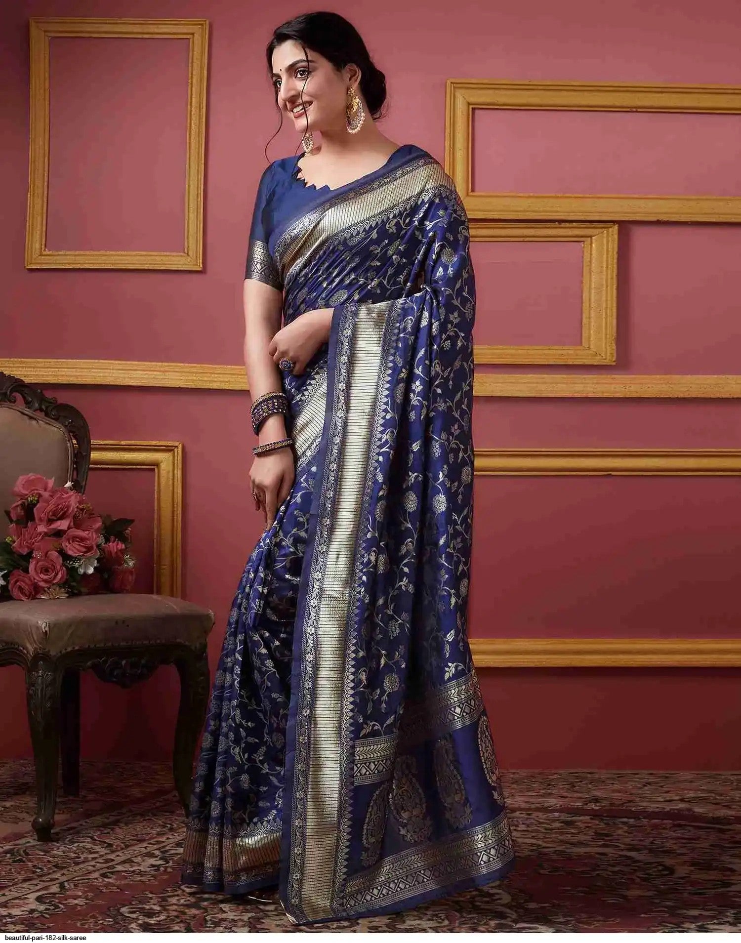 Beautiful Pari 182 Silk Saree | Blue