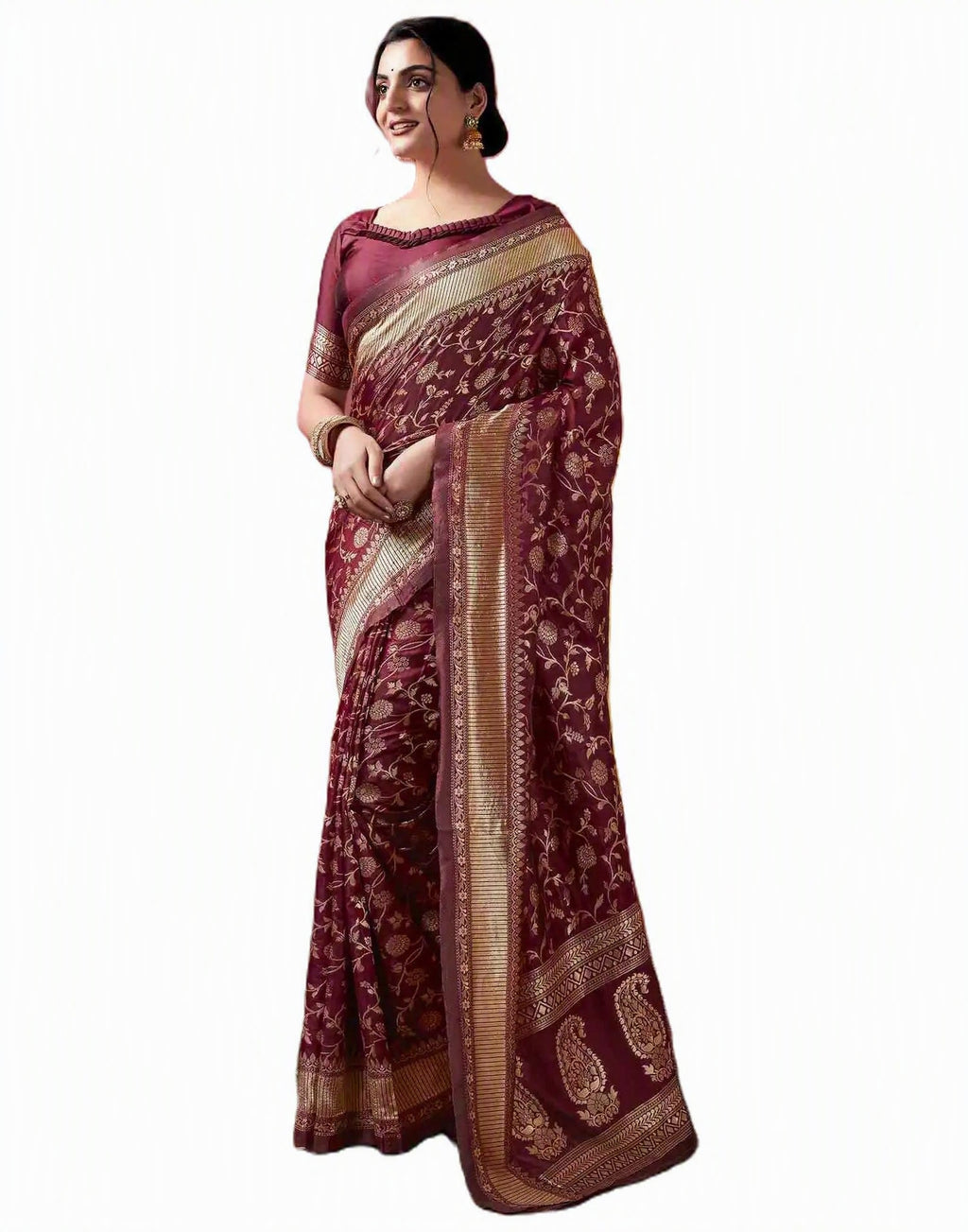 Beautiful Pari 182 Silk Saree | Brown