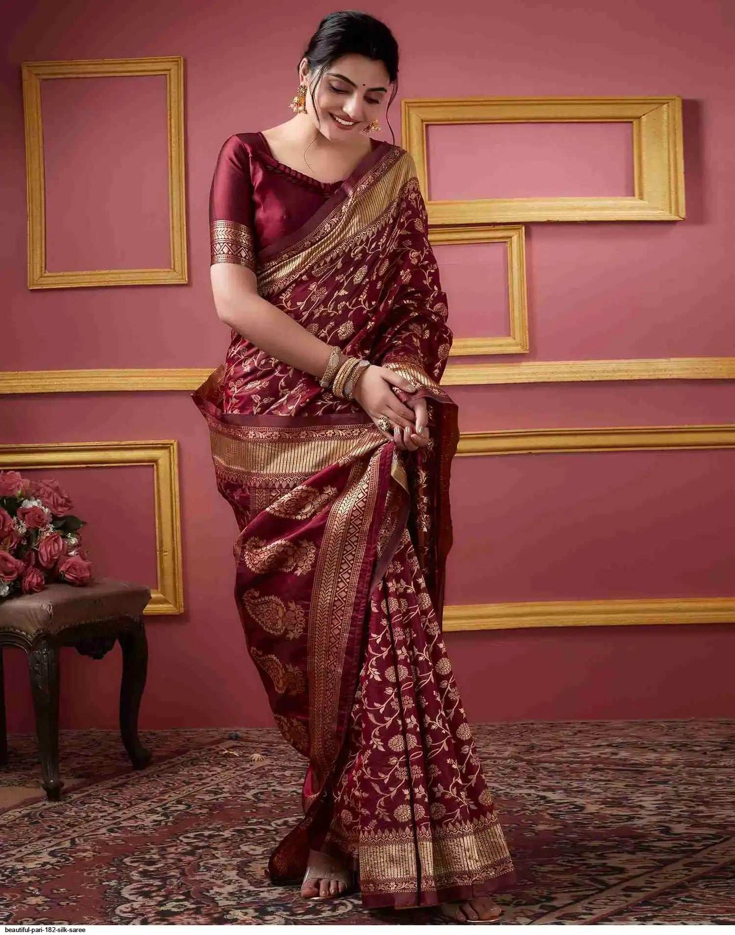 Beautiful Pari 182 Silk Saree | Brown