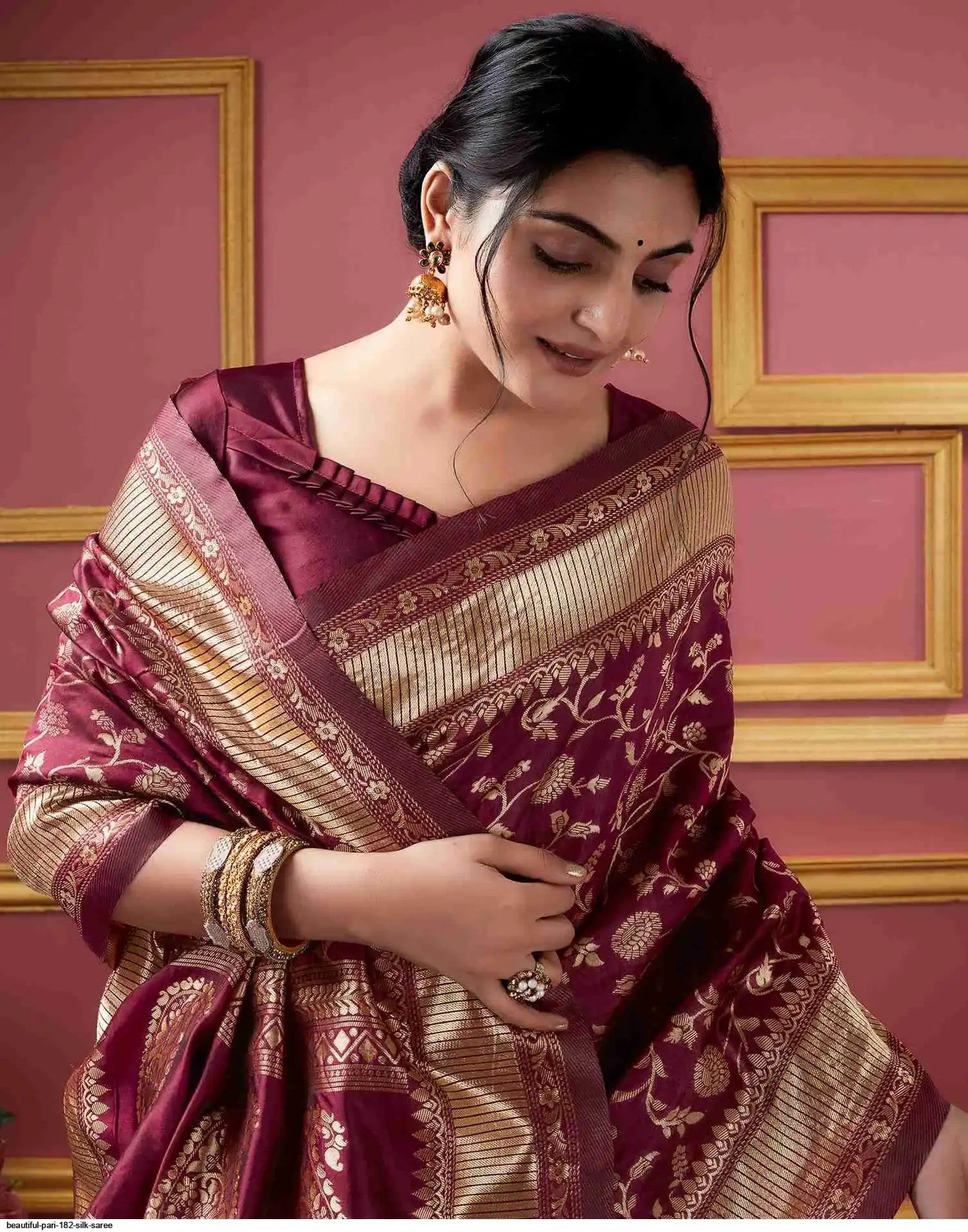 Beautiful Pari 182 Silk Saree | Brown