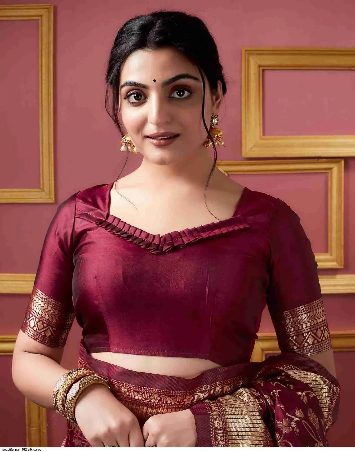 Beautiful Pari 182 Silk Saree | Brown