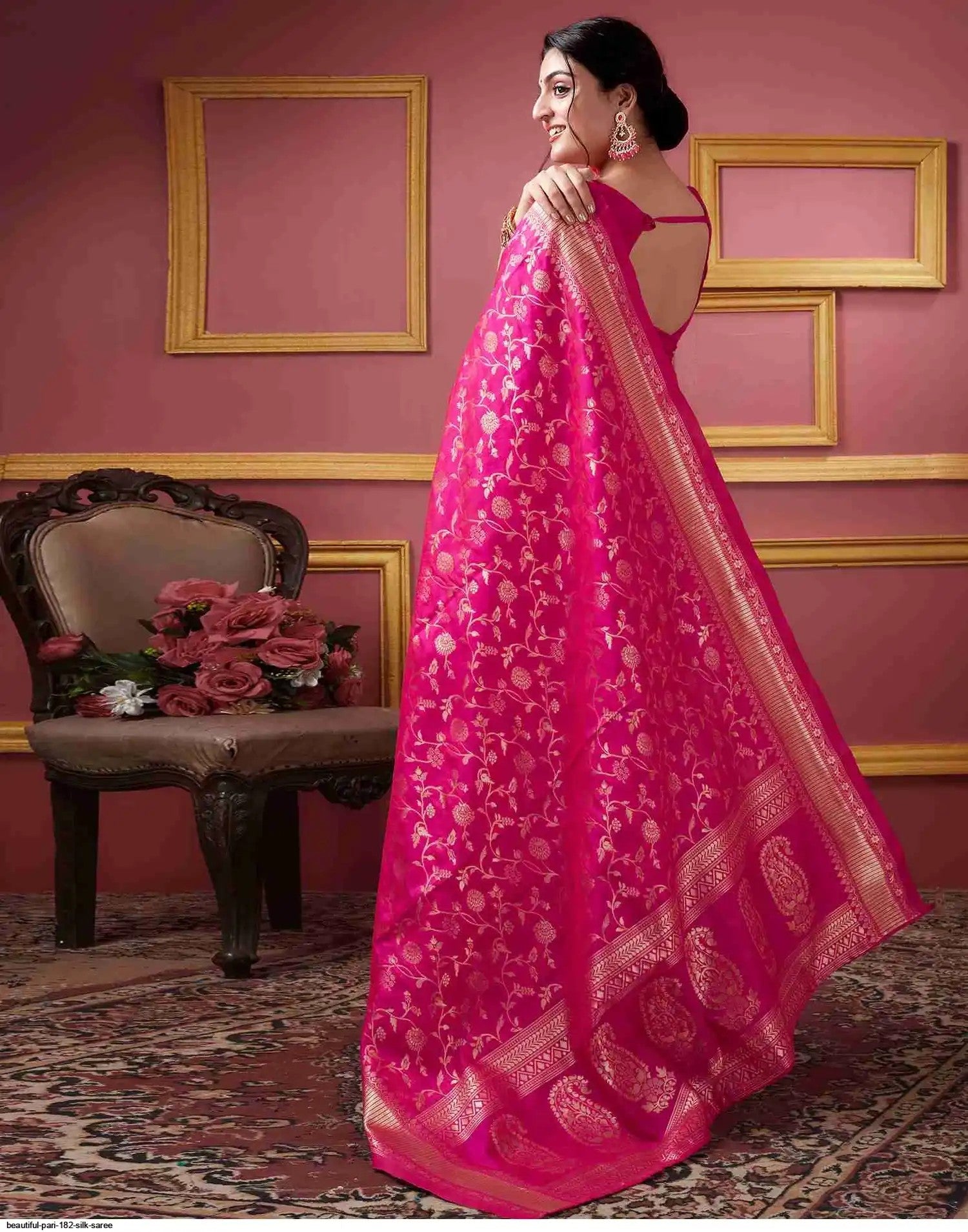 Beautiful Pari 182 Silk Saree | Pink