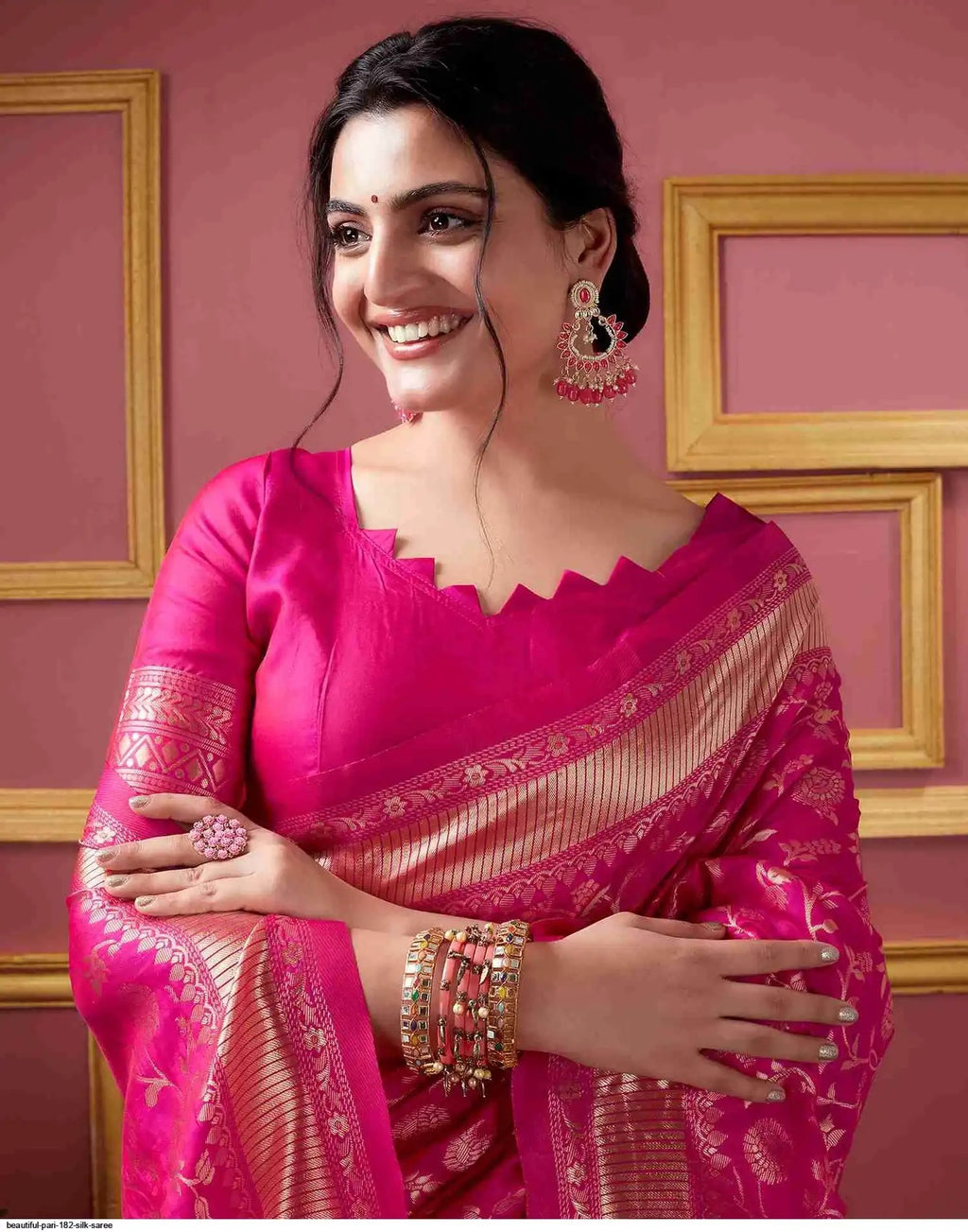 Beautiful Pari 182 Silk Saree | Pink