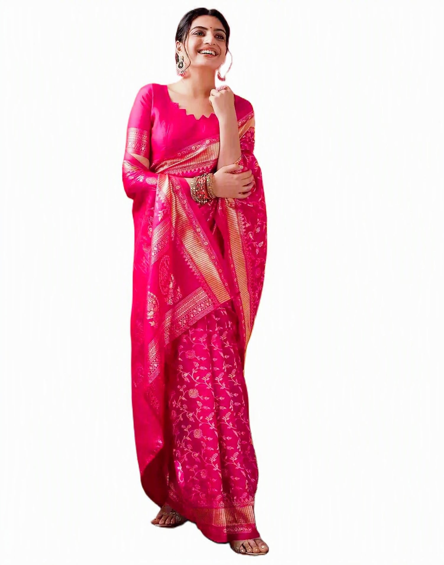 Beautiful Pari 182 Silk Saree | Pink
