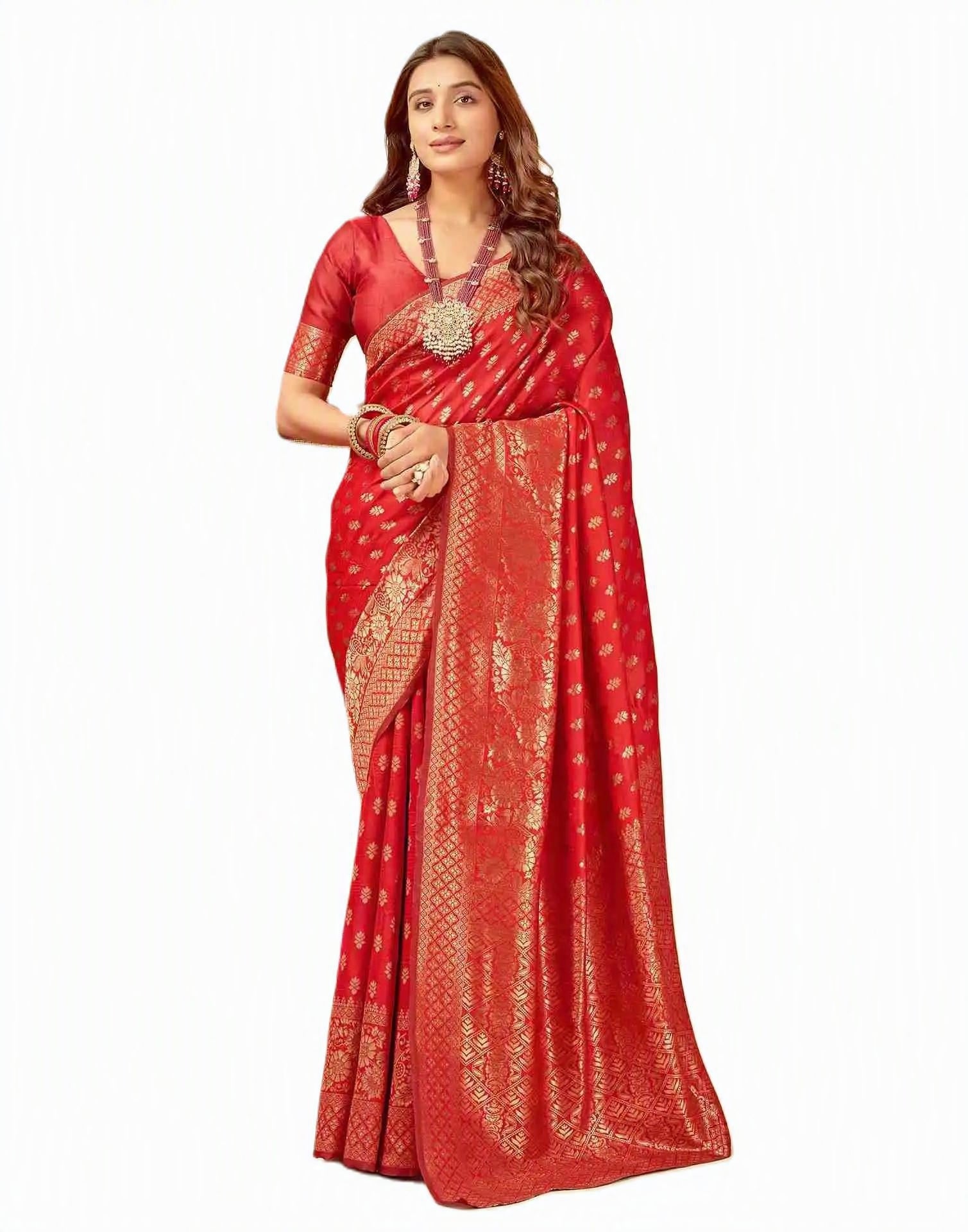 Beautiful Pari 73 A Silk Saree I Red