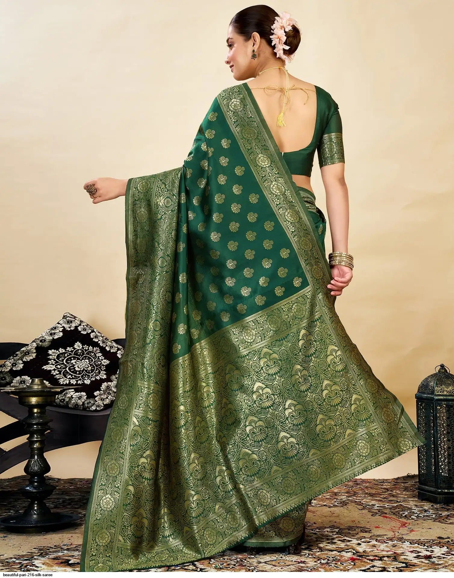 Beautiful Pari Silk Saree 216 Green