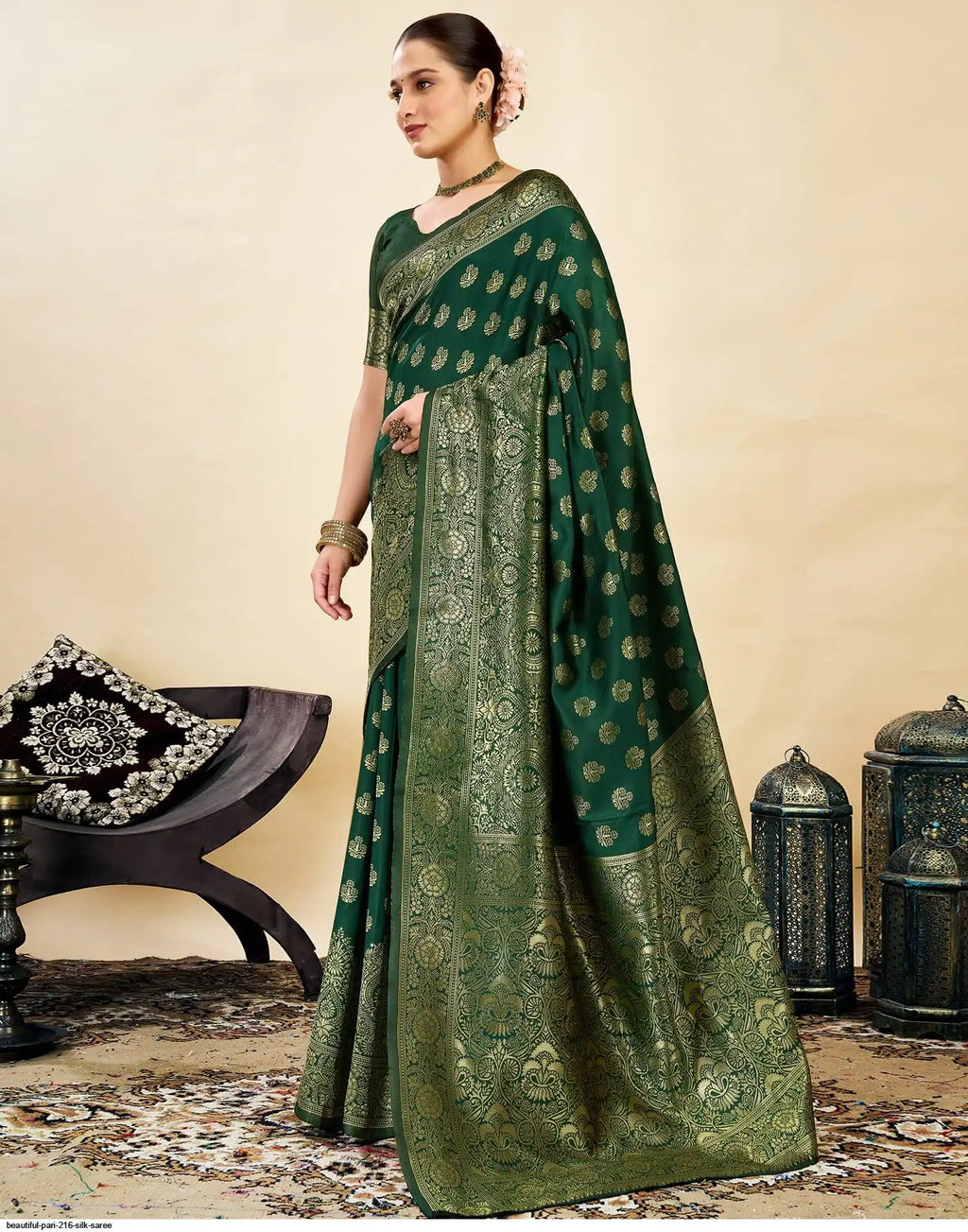 Beautiful Pari Silk Saree 216 Green