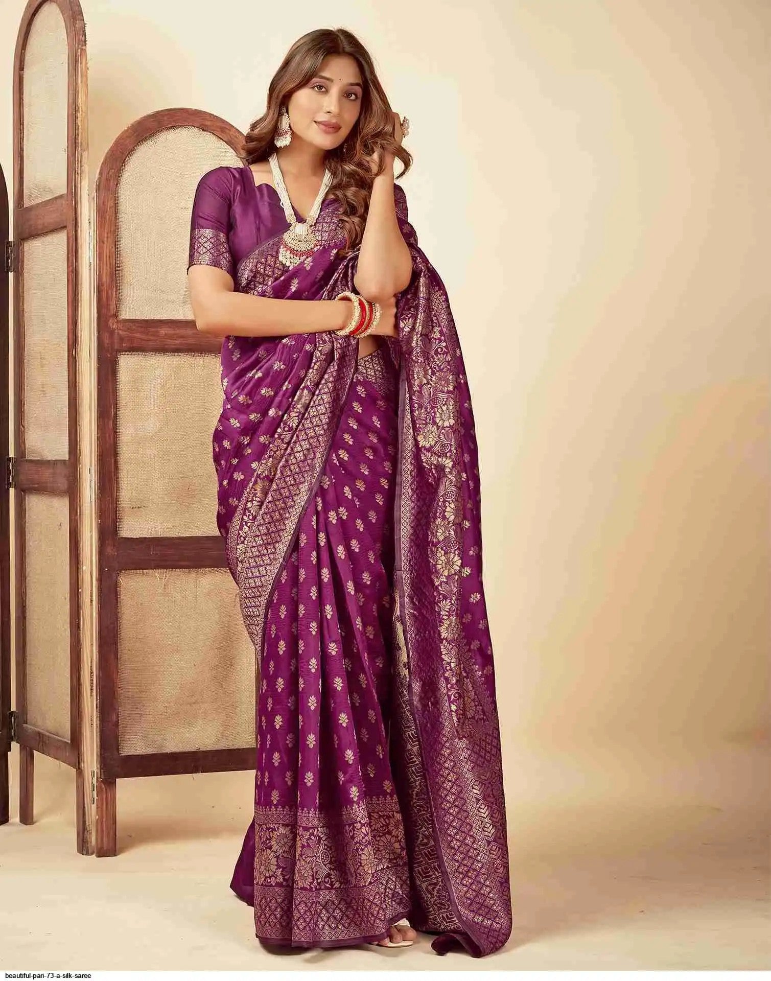 Beautiful Pari 73 A Silk Saree | Purple