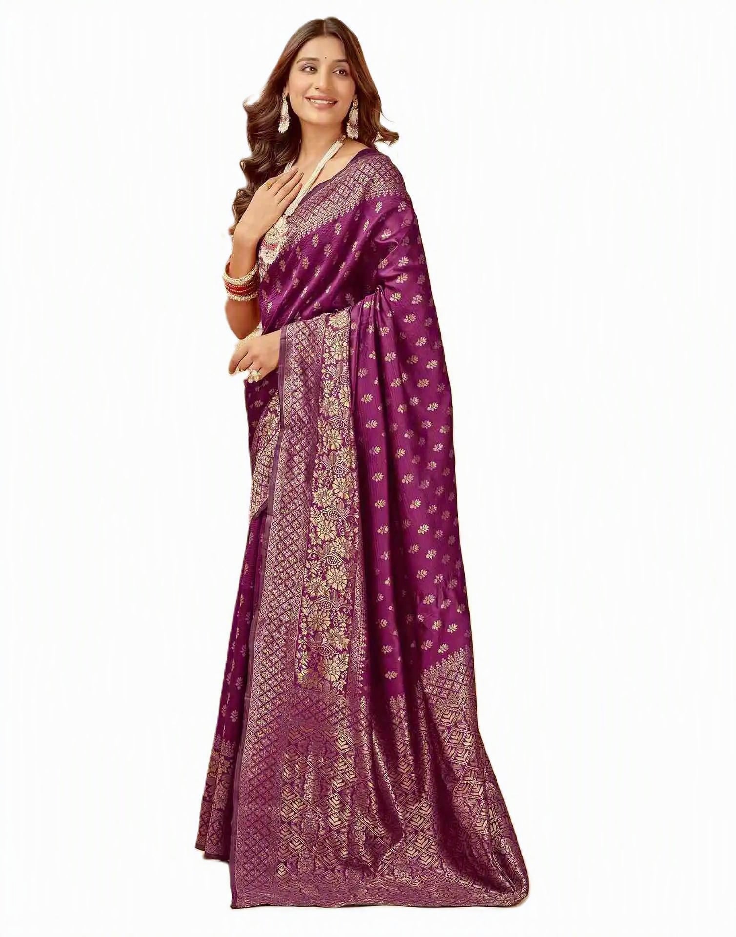 Beautiful Pari 73 A Silk Saree | Purple