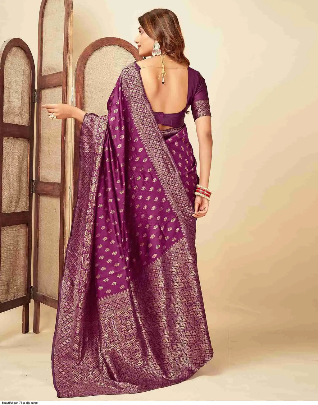 Beautiful Pari 73 A Silk Saree | Purple