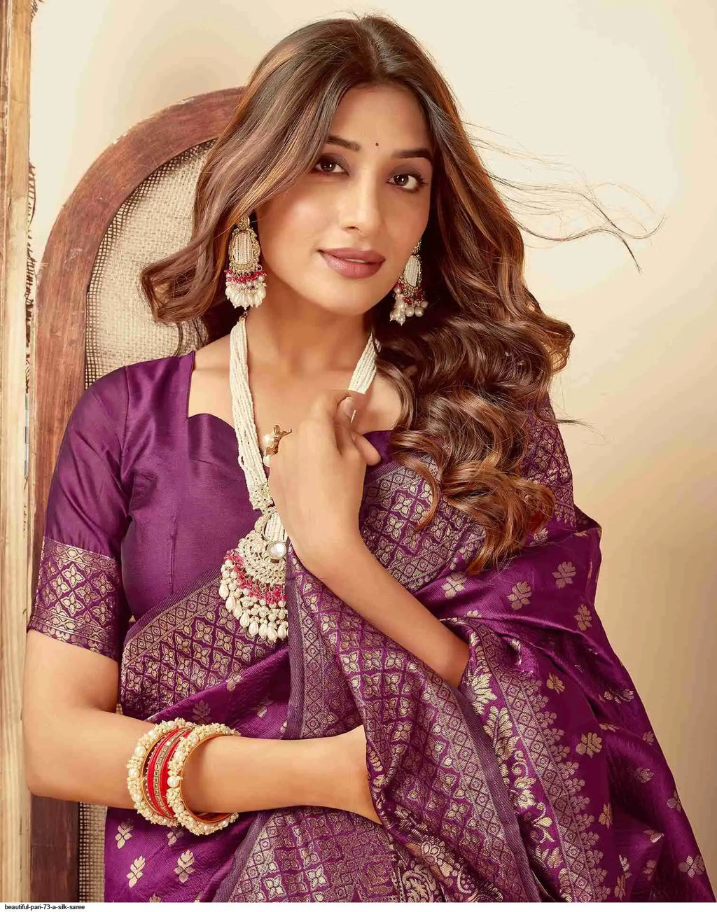 Beautiful Pari 73 A Silk Saree | Purple