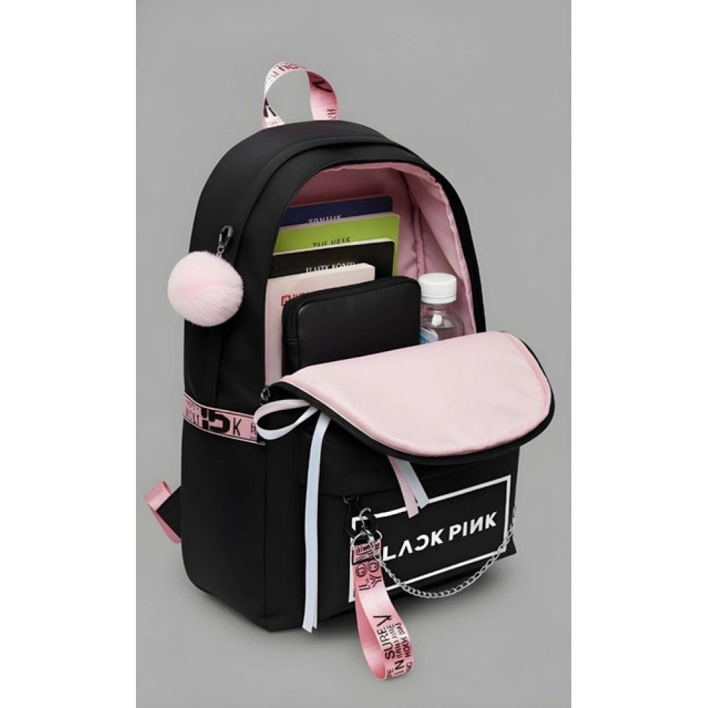 Unisex PU Leather Solid Backpack | Black | Medium | Zipper Closure