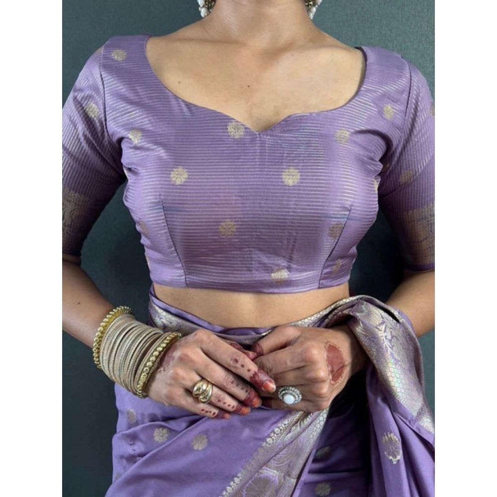 Dropship Women's Satin Printed Saree With Unstitched Blouse 5.5Mtr (Purple) ₹464 1. Average Online Retail Pri
