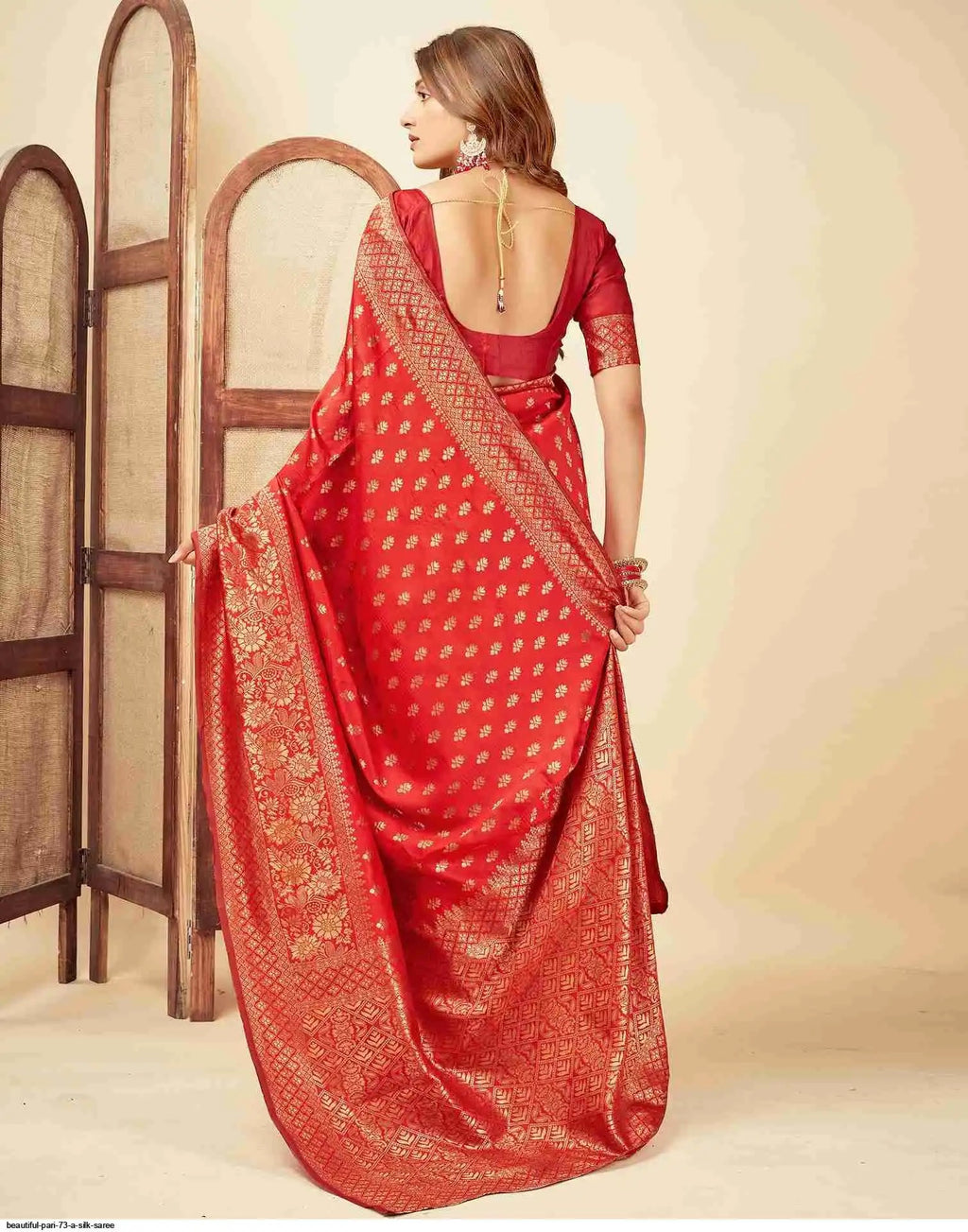 Beautiful Pari 73 A Silk Saree I Red