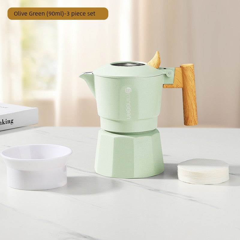 Mongdio Moka Pot Double Valve Coffee Percolator Espresso Coffee Machine For Home Small Coffee Extraction Pot