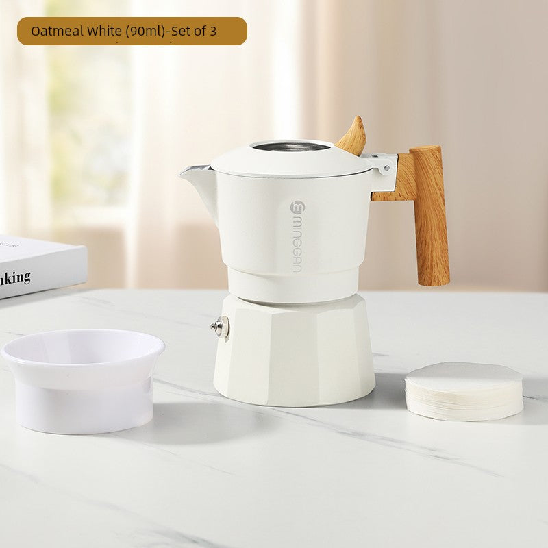 Mongdio Moka Pot Double Valve Coffee Percolator Espresso Coffee Machine For Home Small Coffee Extraction Pot