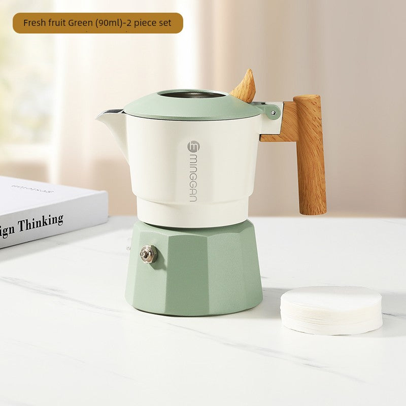 Mongdio Moka Pot Double Valve Coffee Percolator Espresso Coffee Machine For Home Small Coffee Extraction Pot