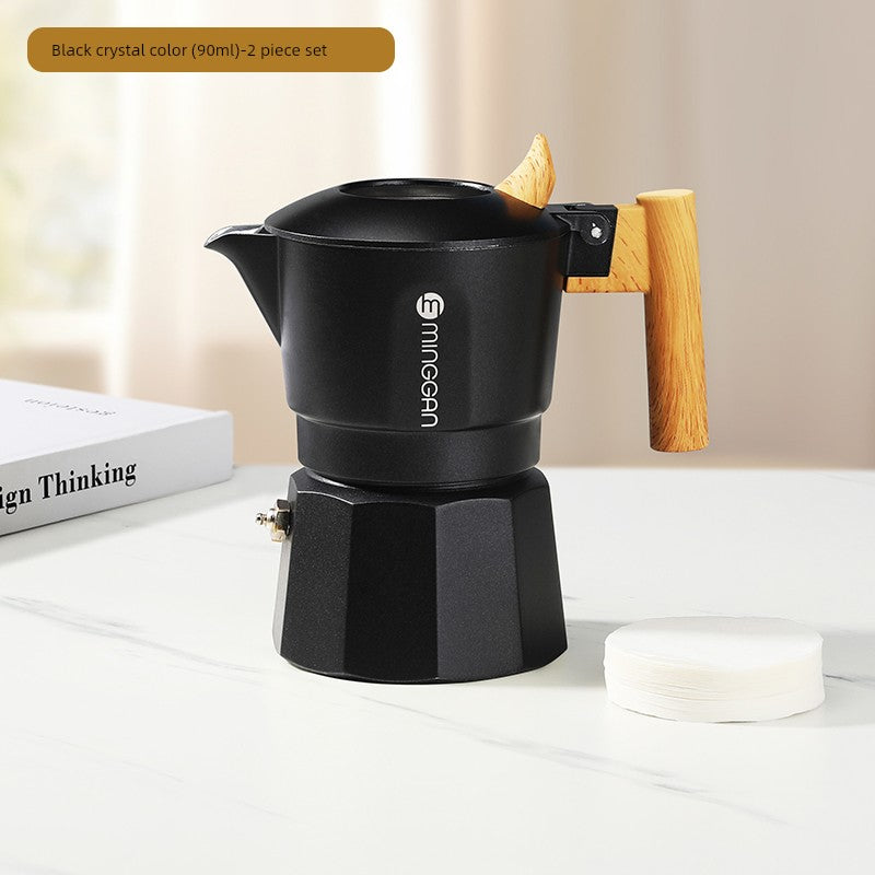 Mongdio Moka Pot Double Valve Coffee Percolator Espresso Coffee Machine For Home Small Coffee Extraction Pot