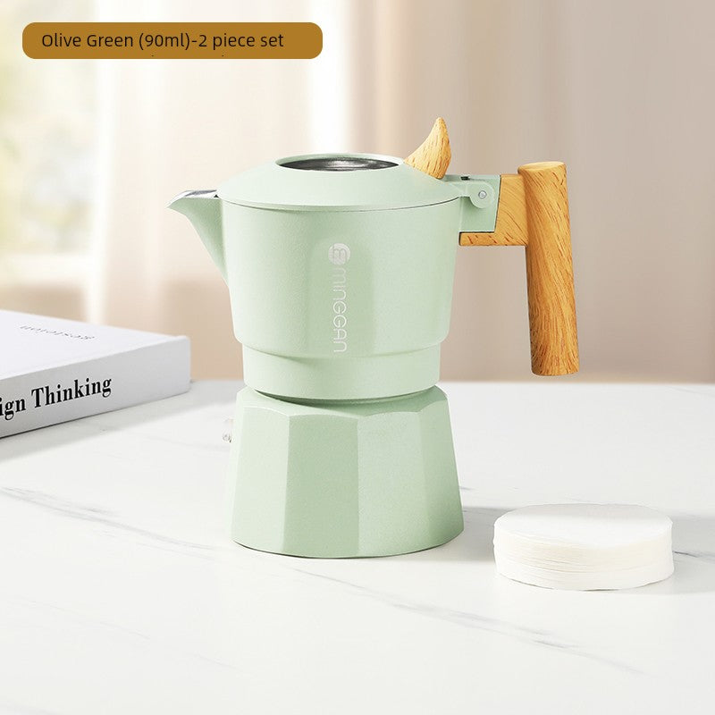 Mongdio Moka Pot Double Valve Coffee Percolator Espresso Coffee Machine For Home Small Coffee Extraction Pot