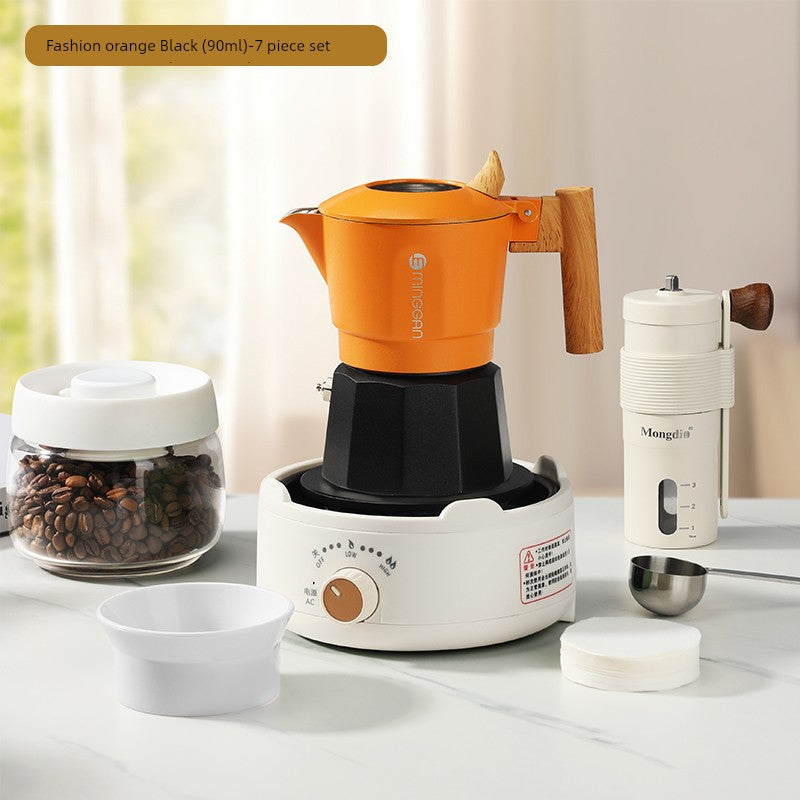 Mongdio Moka Pot Double Valve Coffee Percolator Espresso Coffee Machine For Home Small Coffee Extraction Pot