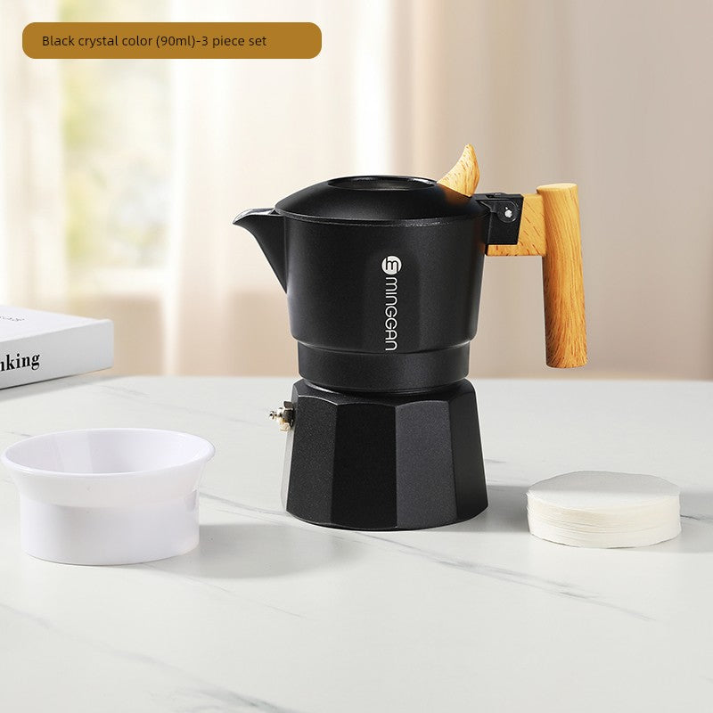 Mongdio Moka Pot Double Valve Coffee Percolator Espresso Coffee Machine For Home Small Coffee Extraction Pot