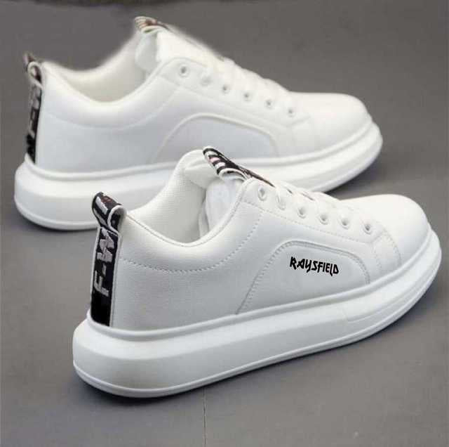 Raysfield Men's Stylish Sports Shoes - White (Size 6, M131)