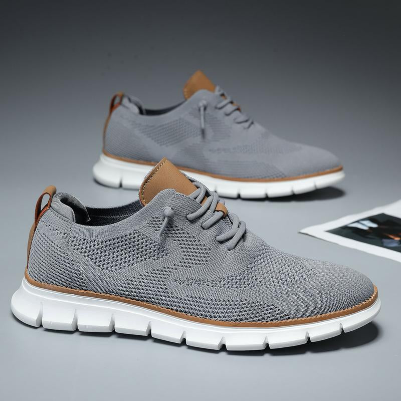 Men'S Mesh Sneakers Oxfords Business Casual Walking Shoes Tennis Comfortable，Sporty Lightweight Breathable Running Shoes for Exercise & Daily Wear Closed Trainer Boy Training Runner Athletic Footwear Block Shoes Outdoorfun